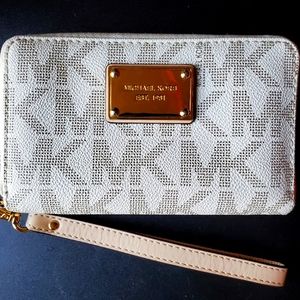 MK Michael Kors wallet check long zipper
